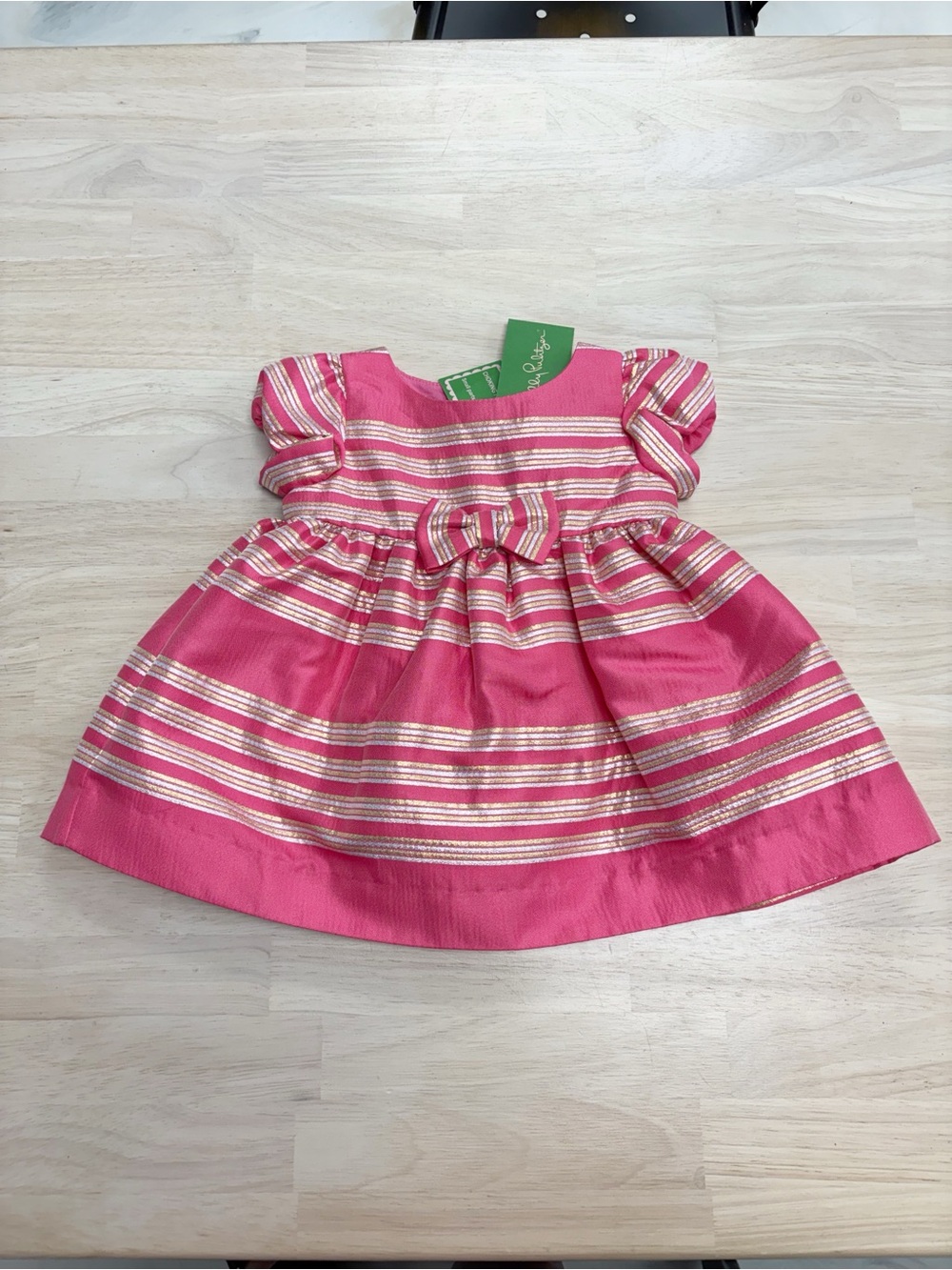 New Lilly Pulitzer pink and gold Linney dress
